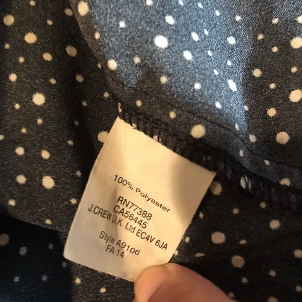 J. Crew Black and White Small Polka Dot Top